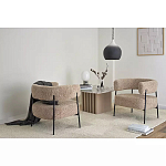 Кресло полукруглое мягкое с буклированной обивкой Armchair with Boucle Upholstery варинант исполнения - 3 | Loft Concept в Ульяновске