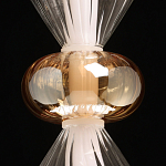 Подвесной светильник с вертикальной композицией из прозрачных и янтарных стеклянных шаров и ромбов Gabriel Scott Luna варинант исполнения - 17 | Loft Concept в Ульяновске