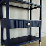 Стеллаж Elsa Dreams Blue со стеклянными полками и ящиком варинант исполнения - 5 | Loft Concept в Ульяновске