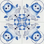 Плитка с узором Котики варинант исполнения - 1 | Loft Concept в Ульяновске