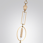 Подвесной светильник с плоским прозрачным плафоном и декоративной вставкой из текстурного камня Tectona  варинант исполнения - 7 | Loft Concept в Ульяновске