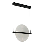 Светодиодный подвесной светильник круглой формы с металлическим черным каркасом Marble Glow варинант исполнения - 2 | Loft Concept в Ульяновске