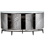 Комод фактурный серебристый с дверцами Silver Chest of Drawers варинант исполнения - 2 | Loft Concept в Ульяновске