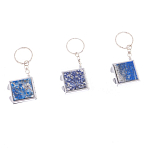 Зеркало брелок складное двухстороннее из натурального камня Лазурит Stone Mirrors варинант исполнения - 8 | Loft Concept в Ульяновске