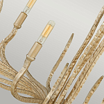 Люстра дизайнерская золотого цвета с 6-ю лампами на изогнутых рожках с текстурной поверхностью Hinkley варинант исполнения - 5 | Loft Concept в Ульяновске