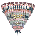 Люстра круглая с декором из разноцветных элементов в виде листьев Changing Seasons варинант исполнения - 2 | Loft Concept в Ульяновске