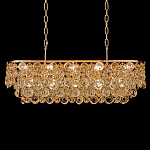 Люстра овальная каскадная с подвесками в форме колец Galaxy of Light варинант исполнения - 2 | Loft Concept в Ульяновске