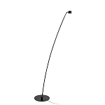 Торшер с изогнутой черной металлической стойкой и цилиндрическим плафоном Davide Groppi варинант исполнения - 8 | Loft Concept в Ульяновске