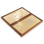 Нарды настольные из натурального камня лазурит и долерит Backgammon from Stone варинант исполнения - 7 | Loft Concept в Ульяновске