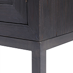 Тумба черная из дерева двухдверная Geometric Double Door Nightstand варинант исполнения - 3 | Loft Concept в Ульяновске