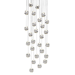 Люстра каскадня с 27-ю прозрачными шарообразными подвесами Bubbles Bocci варинант исполнения - 1 | Loft Concept в Ульяновске