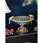 Чаша стеклянная с фигурками разноцветных попугаев на ободке 41 Eden Garden варинант исполнения - 2 | Loft Concept в Ульяновске