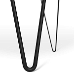 Стол журнальный с круглой столешницей из стекла на 3-х черных ножках Beige Marble варинант исполнения - 6 | Loft Concept в Ульяновске