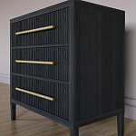 Комод Primo с 3 выдвижными ящиками Черный дуб варинант исполнения - 2 | Loft Concept в Ульяновске