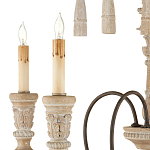 Люстра с состаренными резными элементами Big Graceful Profile варинант исполнения - 1 | Loft Concept в Ульяновске