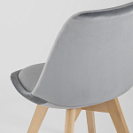 Стул с мягким велюровым сиденьем Arvika Grey варинант исполнения - 6 | Loft Concept в Ульяновске