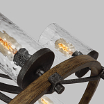 Люстра с цилиндрическим плафонами из толстого волнистого стекла в индустриальном стиле Feiss варинант исполнения - 9 | Loft Concept в Ульяновске