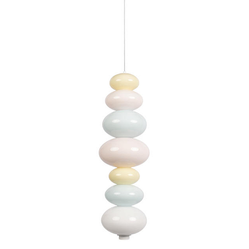 Подвесной светильник светодиодный из стеклянных сфер в пастельных тонах Pastel Lunaria Aura Голубой пастельный Розовый пастельный Желтый Мульти Подвесной светильник светодиодный из стеклянных сфер в пастельных тонах Pastel Lunaria Aura Голубой пастельный Розовый пастельный Желтый Мульти в Ульяновске | Loft Concept