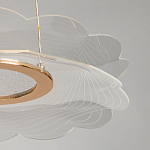Люстра с прозрачным волнистым плафоном в форме цветка Ethereal Bloom варинант исполнения - 10 | Loft Concept в Ульяновске