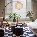 Дизайнерский журнальный стол чёрный изогнутой формы Alefy варинант исполнения - 2 | Loft Concept в Ульяновске