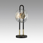 Настольная лампа с черным основанием и золотистым декором Bruno варинант исполнения - 3 | Loft Concept в Ульяновске