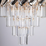 Люстра многоярусная с переплетенными металлическими элементами черного и золотого цвета и прозрачными хрустальными подвесками Empire Chandelier Crystal варинант исполнения - 8 | Loft Concept в Ульяновске