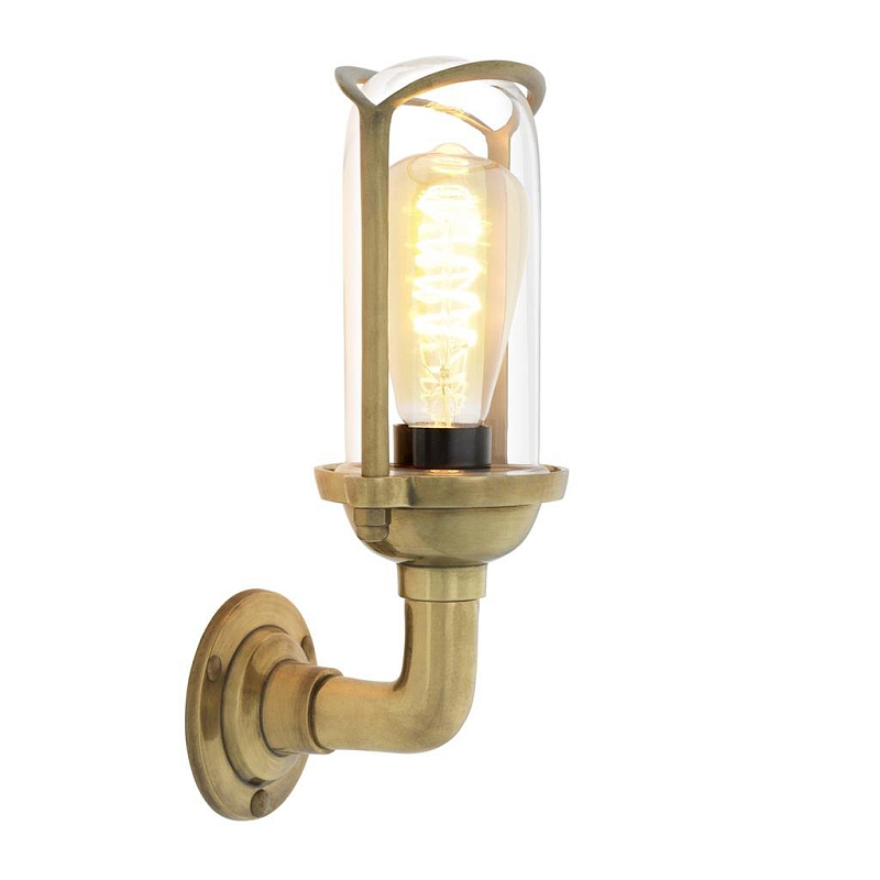 Бра Eichholtz Wall Lamp Wolseley Brass Латунь Античная полированная Прозрачное Стекло Бра Eichholtz Wall Lamp Wolseley Brass Латунь Античная полированная Прозрачное Стекло в Ульяновске | Loft Concept