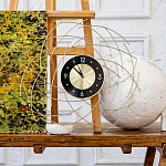 Часы настенные из металла с чёрным циферблатом Current Time варинант исполнения - 4 | Loft Concept в Ульяновске