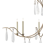 Люстра с прозрачными каплевидными подвесками Elegant Thin Chandelier варинант исполнения - 1 | Loft Concept в Ульяновске