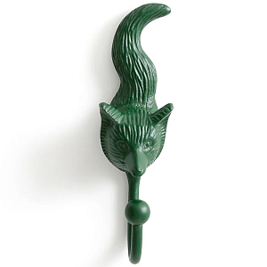 Настенный крючок лиса Fox Wall Hook Green