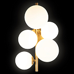 Бра с золотым основанием и 5-ю белыми шарообразными плафонами Bubble варинант исполнения - 1 | Loft Concept в Ульяновске