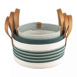 Корзина для хранения с ручками Interlacement Green  варинант исполнения - 3 | Loft Concept в Ульяновске