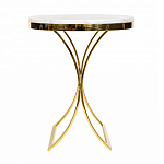 Кофейный столик на подстолье золотого цвета Noelle варинант исполнения - 2 | Loft Concept в Ульяновске