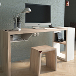 Письменный стол прямоугольный с полочкой под столешницей EcoComb варинант исполнения - 2 | Loft Concept в Ульяновске