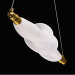 Люстра горизонтальная с волнистым белым плафоном Golden Swirl варинант исполнения - 8 | Loft Concept в Ульяновске