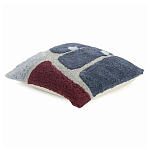 Чехол на подушку с рисунком серо-синего цвета Elan Textured варинант исполнения - 1 | Loft Concept в Ульяновске