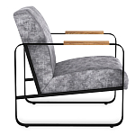 Кресло серый велюр с жесткими подлокотниками на полозьях Ashton варинант исполнения - 2 | Loft Concept в Ульяновске