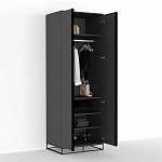 Двухдверный шкаф цвета графит Strict Lines варинант исполнения - 3 | Loft Concept в Ульяновске