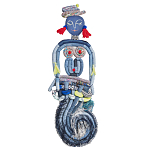 Кукла из одежды и павлопосадских платков Rusalka Blue Jeans варинант исполнения - 1 | Loft Concept в Ульяновске