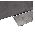 Кровать двуспальная серая с высоким мягким изголовьем Heart of the Bedroom варинант исполнения - 3 | Loft Concept в Ульяновске