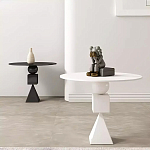 Дизайнерский журнальный стол белый в форме геометрических фигур Cydogic варинант исполнения - 3 | Loft Concept в Ульяновске