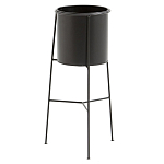 Кашпо из металла Elevated Planters черное варинант исполнения - 1 | Loft Concept в Ульяновске