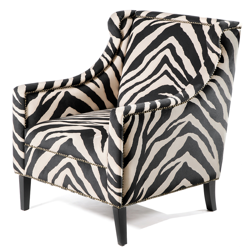 Кресло Chair Jenner Zebra Черно-белый Черный Кресло Chair Jenner Zebra Черно-белый Черный в Ульяновске | Loft Concept