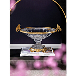 Чаша из прозрачного стекла с бронзовым ободком и фигурками бабочек Eden Garden варинант исполнения - 2 | Loft Concept в Ульяновске