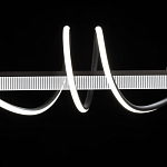 Люстра линейная черного цвета с волнообразным металлическим элементом Luke Lampco Tracer Lamp варинант исполнения - 6 | Loft Concept в Ульяновске