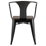 Черный глянцевый стул с сиденьем из натурального дерева TOLIX варинант исполнения - 4 | Loft Concept в Ульяновске