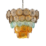 Люстра конусовидная с каскадом из разноцветных круглых подвесов Key Lustar варинант исполнения - 2 | Loft Concept в Ульяновске