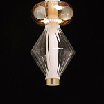 Подвесной светильник с вертикальной композицией из прозрачных и янтарных стеклянных шаров и ромбов Gabriel Scott Luna варинант исполнения - 18 | Loft Concept в Ульяновске