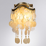 Бра с белыми перламутровыми подвесками и золотистыми волнистыми элементами SHELL варинант исполнения - 1 | Loft Concept в Ульяновске