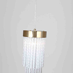 Подвесной светильник с прозрачными стеклянными подвесками и металлическим основанием Nembus варинант исполнения - 2 | Loft Concept в Ульяновске